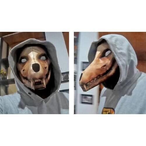 3d Paper Mask fashion wolf pistolas arma de fuego papercraft model Mask Animal Costume Cosplay DIY Paper Craft Model Halloween