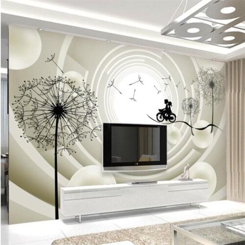 Beibehang Custom 3d 3d Wallpaper Warm Dandelion Abstract Vision 3d Fresco Living Room Sofa TV Background Decorative Painting