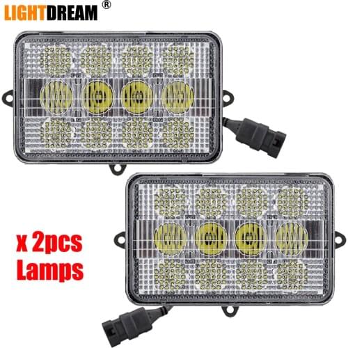 60W For John Deere Combines Cotton Pickers Harvesters Windrowers Agricultural LED Lights 4x6 led Tractor Headlights x 2pcs/Lots