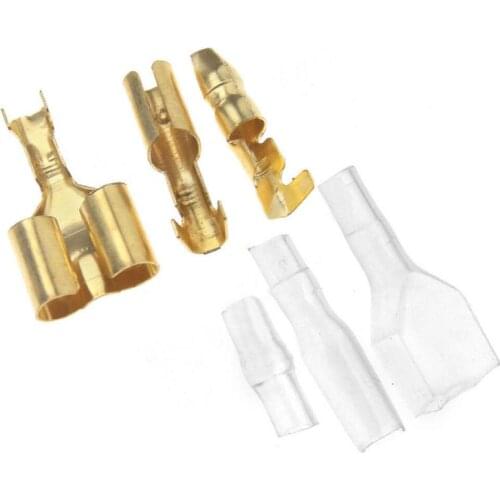 70 Sets 3.9mm double hole Male and female terminal blocks plug spring copper connector insert wire connector copper