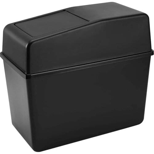 Car Trash Can with Lid Vehicle Can Garbage Organizer Large Wastebasket Bin for Auto,Home Car Interior Black