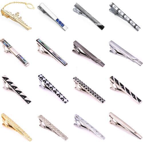 Free shipping, 24 high quality mens shirt business Tie Clip New Austrian Crystal brand fashion casual tie clip mens tie clip