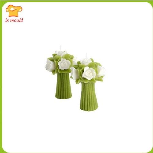 Exclusive sales candle wedding candles silicone mold flower candle mode Three-dimensional flowers silicone mold