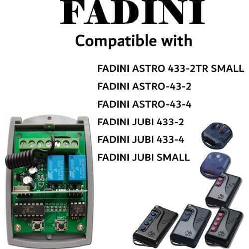 FADINI remote ASTRO 433-2TR SMALL, ASTRO-43-2,ASTRO-43-4 replacement remote receiver beautiful