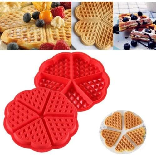 Silicone Waffle Mold Waffle Makers Kitchen DIY Heart Shaped Baking Nonstick Silicone Mold Home Cake Baking Waffle Bakeware