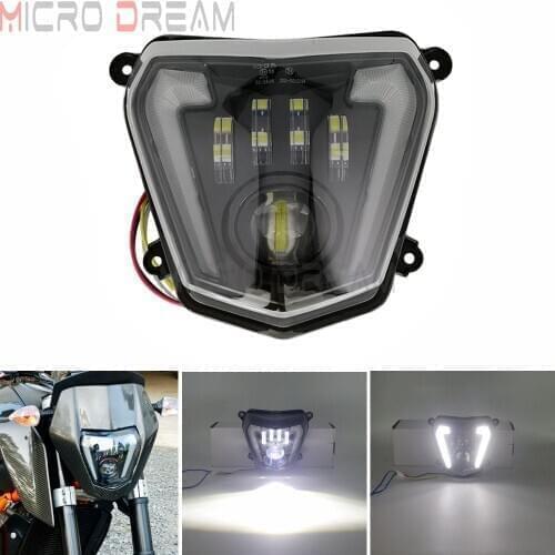 For 690 2012-2019 12V LED Headlight Assembly Headlamp with Day Running Light Angel Eyes DRL For 690R 2013-2017