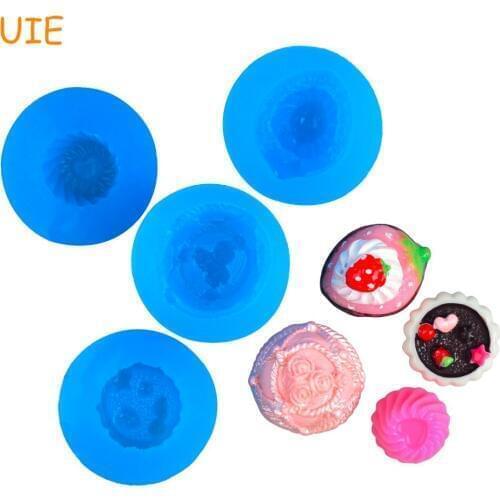 GYL011U,GYL026U,GYL201U,GYL310U Cake Silicone Mold - Cupcake Topper Dessert Mold Gum Paste Resin Fake Food Polymer Clay Soap