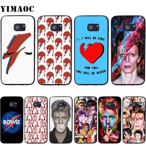 YIMAOC David Bowie Art Soft Silicone Case for Samsung Galaxy S6 S7 Edge S8 S9 Plus A3 A5 A6 Note 8 9
