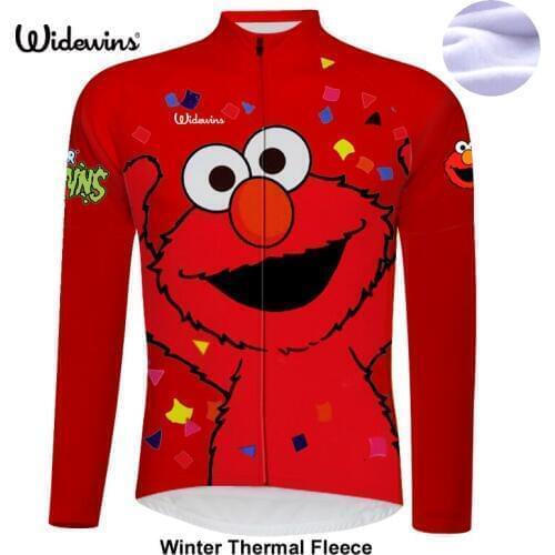 New red elmo Winter Thermal Fleece or New elmo Classical Team Long pro Cycling Jersey / Cycling Clothing widewins 6515