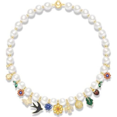 Garden Necklace 925 Silver Forest Atmosphere Collarbone Chain Women