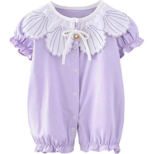 Priness Baby Girls Summer Romper 0-24 Months Newborn Girl Overalls Party Baptism Infant Girls Outfits 100% Cotton Baby Outfits