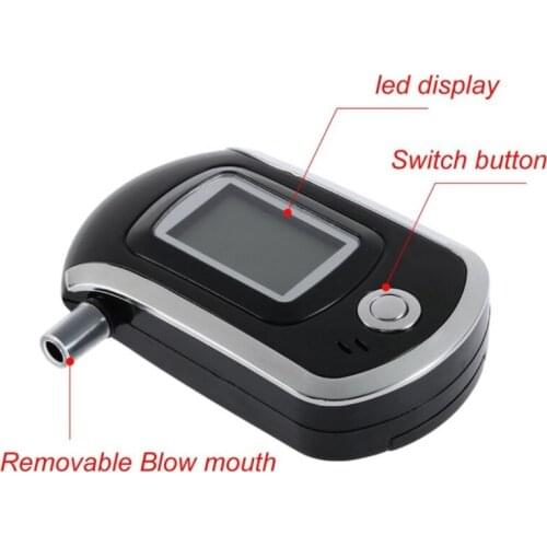 Portable Respirator Alcohol Detector Tester LCD Screen Digital Display Breath Analyzer for Personal Professional Use