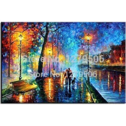 Handmade Abstract Back Home Art Oil Painting On Canvas For Living Room Decor Hang Group Of Paintings