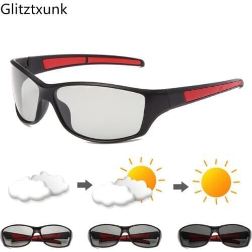 Glitztxunk Photochromic Sunglasses Men Polarized Chameleon Male Change Color Sun Glasses For Women Driving Goggles Eyewear UV400