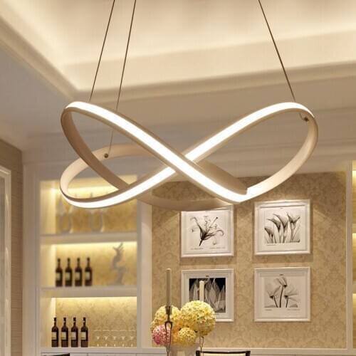 Post modern personality led pendant light ring for simple living room restaurant bar dining room hanging lamp