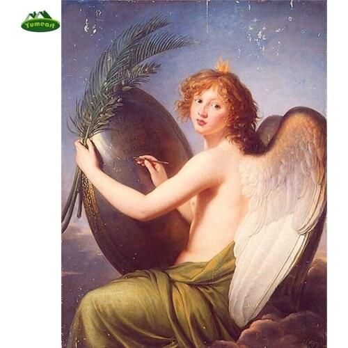 YUMEART new Characters arts Diamond Embroidery Angel Boy Rhinestone 5d Cross Stitch home Decor needlework Diamond Painting