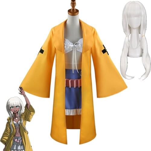 Angie Yonaga Cosplay Costumes Zentai Full Set Uniforms Skirts Cloak