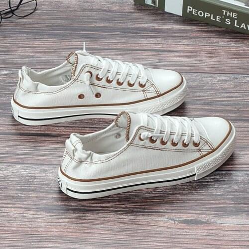 Women Canvas Shoes Female Han Edition Ulzzang Help White Shoe Wind Restoring Ancient Ways Joker Black Ins Two Shoes
