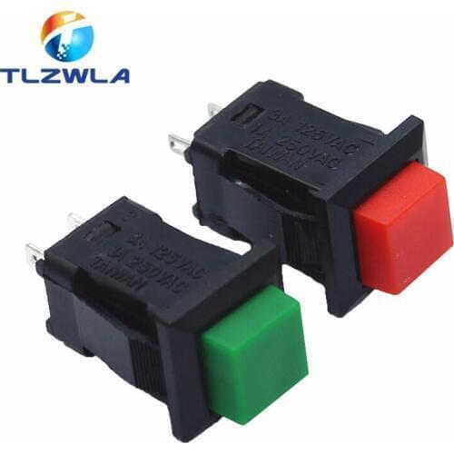 1pcs DS-429 NO reset switch square momentary switch NC DS-431 3A/125VAC Self-locking Push Button Switch