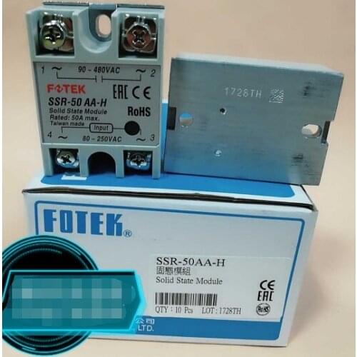 1PCS Fotek SSR-50AA-H SSR50AAH Solid State Module -New