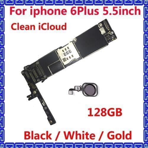 100% good working mainboard with chips for iphone 6 Plus,128GB original motherboard with / without touch ID for iphone 6Plus
