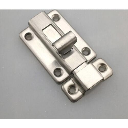 2/2.5/3/4inch Stainless Steel Door Latch Barrel Bolt Latch Hasp Stapler Gate Lock Safety Easy To Install for bathroom washroom