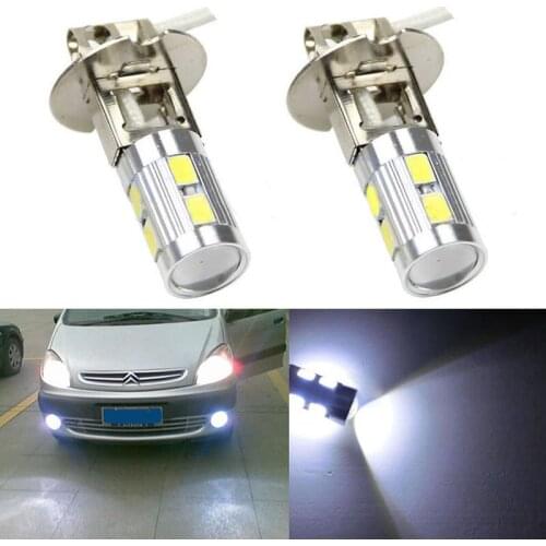 2pcs H3 5630 10SMD LED 4W Car Driving Fog Light Tail Turn Lamp Bulb White