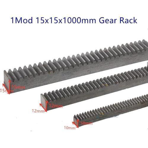 2pcs 1mod 15x15x1000mm rack +2pcs 1mod 25Teeth positive gear gear steel gear rack transmission RC