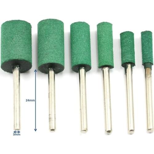 6pcs 4 5 6 8 10 12 Mm Rubber Cylinder Head Polishing Buffing Grinding Drill Tool Part Kit