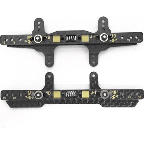 95123 Tamiya Mini 4WD Car Carbon Fiber Faucet Pteris Single/Double/Three Spring Front Rear Bracket Anti-hang Reinforcing Plate