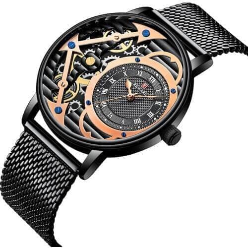 REWARD Top Brand Luxury Skeleton Watch Men Fashion Quartz Mens Watches Calendar Business Clock Man Waterproof relogio masculino