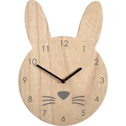 HLO 2021 Wooden Cat Wall Clock Quality Material Stylish Living Room Modern Home Decoration Children Room Safe Shopping Lovely