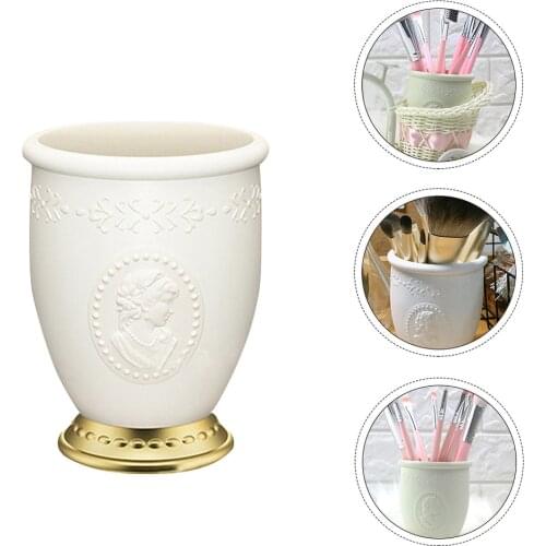 Makeup Brush Holder Pen Holder Office School Stationery Storage Basket Sundries Organizer for Office Home School