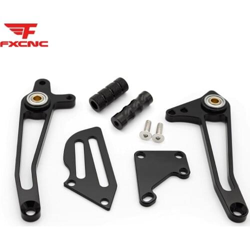 For Honda MC28 PGM4 1994-1997 1996 1995 CNC Aluminum Alloy Motorcycle Footrest Footpeg Pedal Rearset Rear set Accessories