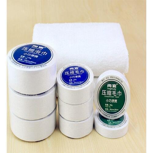 Outdoor travel compression towel Portable absorbent Cotton bath towels Clean, soft towels on sale 5PCS/PACK