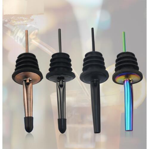 Wine Pourer Stainless Steel Alcohol Liquor Spouts Bottle Dispenser Wine Bottle Stopper with Cap Wine Accessories 2Pcs