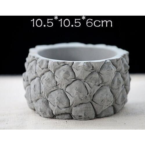 Pineapple shaped design concrete flowerpot silicone mold cement succulent plant flowerpot mold