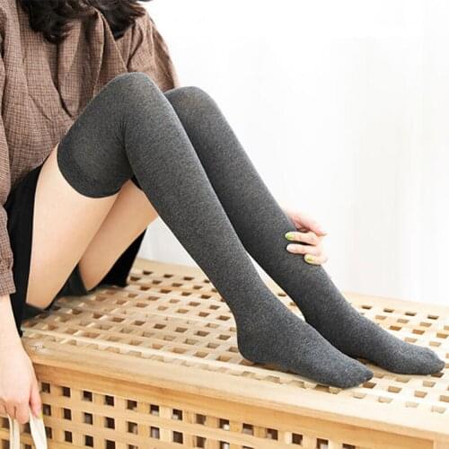 Gothic Lolita Striped Socks Women Funny Gifts Sexy Thigh High Nylon Long Skirt Stockings Cute Over Knee Lace Fishnet Socks