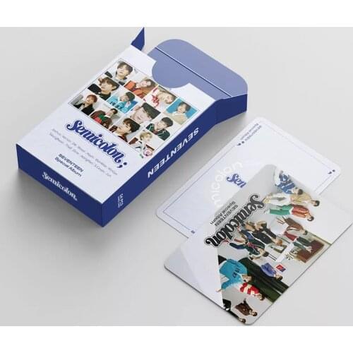 Kpop 54Pcs/Set Seventeen Mini Photocard New Album Semicolon Poster Lomo Cards Fashion Photo Postcard Kawaii Stationery Gift