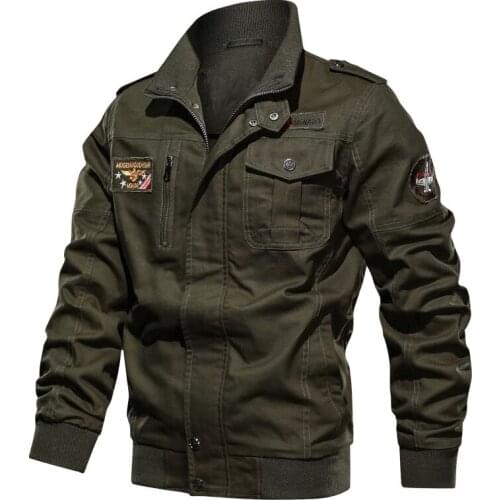 Nice Spring Jacket Men Air Force Pilot Army Military Tactical Bomber Jackets Men Casual Zipper Flight Cotton Cargo Jaqueta Coat