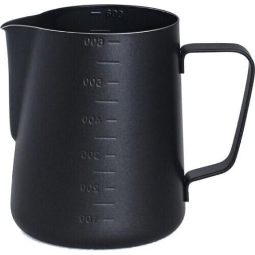 Espresso Milk Frothing Pitcher with Measurement, Stainless Steel Creamer Macchiato Cappuccino Latte Art Making Pitcher Cups