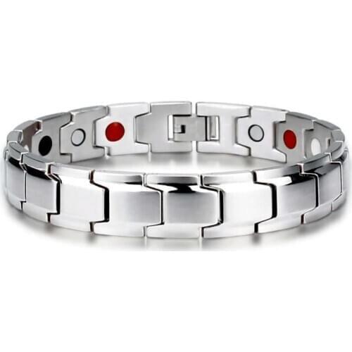 Hot Sale Health Care Weight Loss Magnetic Therapy Elemental Bracelet Arthritis Pain Relief Health Energy Bio Magnetic Male Gift