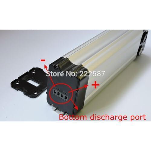 Excellent 36v 10ah e bike battery LiFePO4 battery 36v 500W bottom discharge silver fish battery 1500 times cycles
