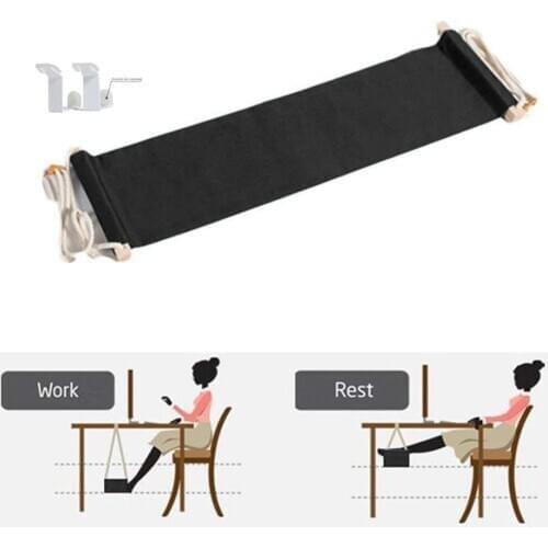 ZOWEE Canvas Foot Rest Desk Hammock,Mini Office Under Desk Foot Rest Stand Foot Hammock , Adjustable Desk Feet Hammock