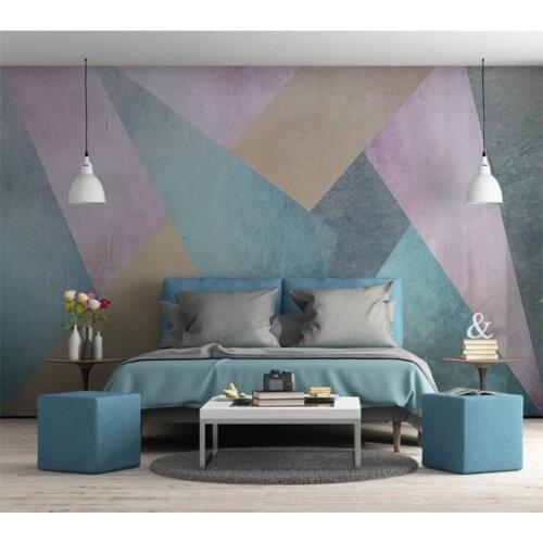 Custom wallpaper 3d photo murals Nordic minimalist personality abstract geometric square sofa background wall papers home decor