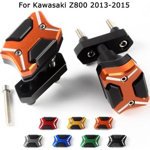 Motorcycle Frame Sliders Crash Protector Aluminum for Kawasaki Z800 2013-2015
