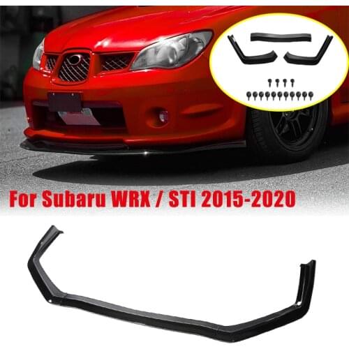 Car Front Bumper Splitter Lip Chin Spoiler Diffuser Bumper Body Kits Protector Guard Cover For Subaru WRX STI 2015-2020
