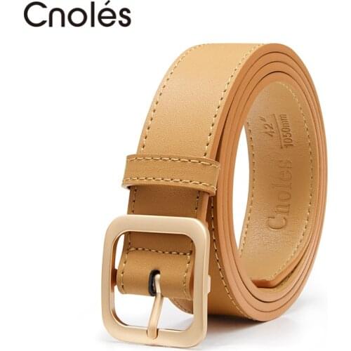 Ladies Genuine Leather Brand Belt Designers High Quality Belt Fashion Alloy Buckle Girl Jeans Dress Belts For Dropshipping