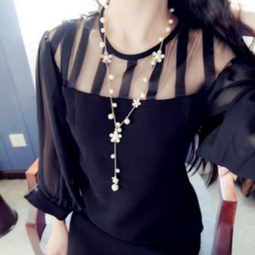 Romantic Flower Tassel Necklace Long Female Statement Sweater Chain New Fashion Jewelry Bohemian Elegant Necklace