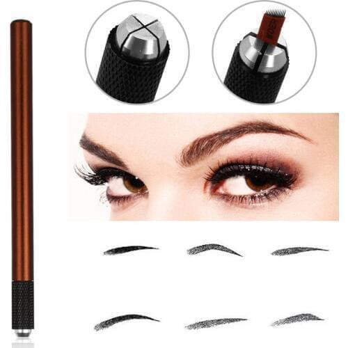 Coffee Tattoo Microblading pen Tebori Pen Manual Tattoo Pen Machine for Permanent Makeup Pen Eyebrow Lip Eyeline